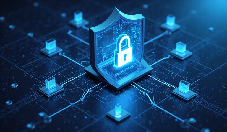Ilustracija zaštite podataka i cyber sigurnosti